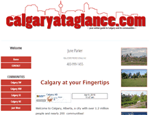 Tablet Screenshot of calgaryataglance.com